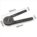 Aluminum Miter Saw Protractor | 7.3-Inch Rust Proof Angle Finder Featuring Precision Laser Engraved Scales
