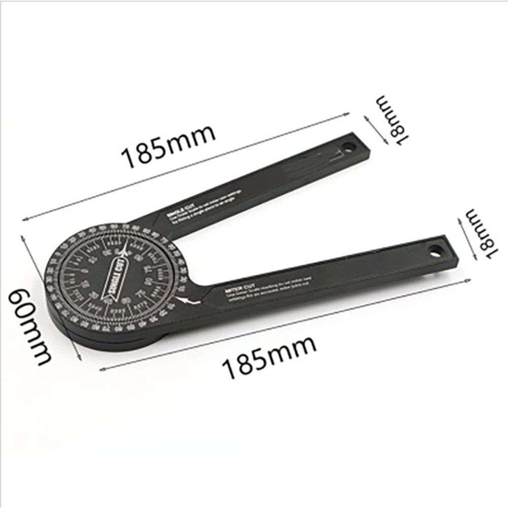 Aluminum Miter Saw Protractor | 7.3-Inch Rust Proof Angle Finder Featuring Precision Laser Engraved Scales