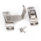 2 pack Flip Door Latch, 90 Degree Heavy Duty Stainless Steel Bar Gate Latches Safety Door Lock, Sliding Door Lock, Brushed Finish