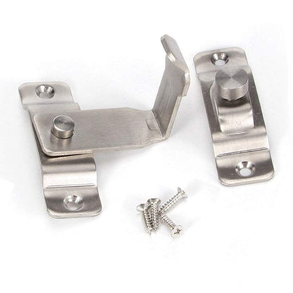 2 pack Flip Door Latch, 90 Degree Heavy Duty Stainless Steel Bar Gate Latches Safety Door Lock, Sliding Door Lock, Brushed Finish