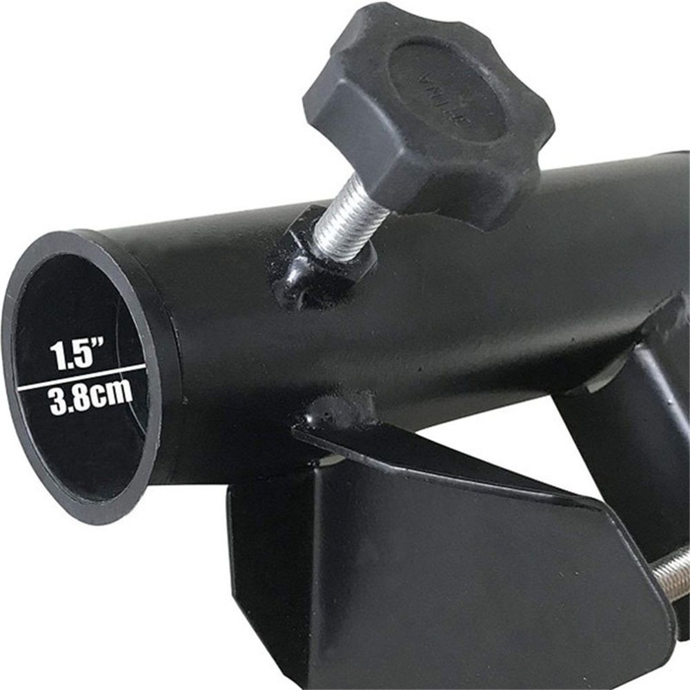 Patio Umbrella Holder Bench Deck Umbrella Stand Clamp Holder Clip Beach Fishing Umbrella Mount Clamp for Balcony Deck Black