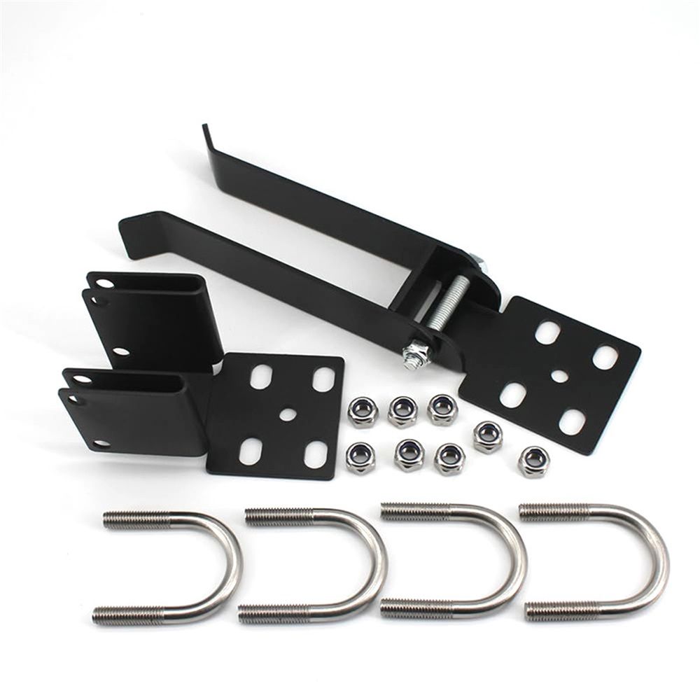 Chain Link Fence Double Gate Latch for 1.375" Gate Frame Chain Link Fence Gate Latch Residential Strong Arm Double Gate Latch for Gate Black Lock (Black)