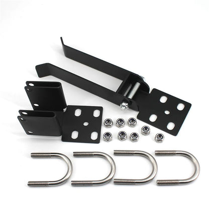Chain Link Fence Double Gate Latch for 1.375" Gate Frame Chain Link Fence Gate Latch Residential Strong Arm Double Gate Latch for Gate Black Lock (Black)