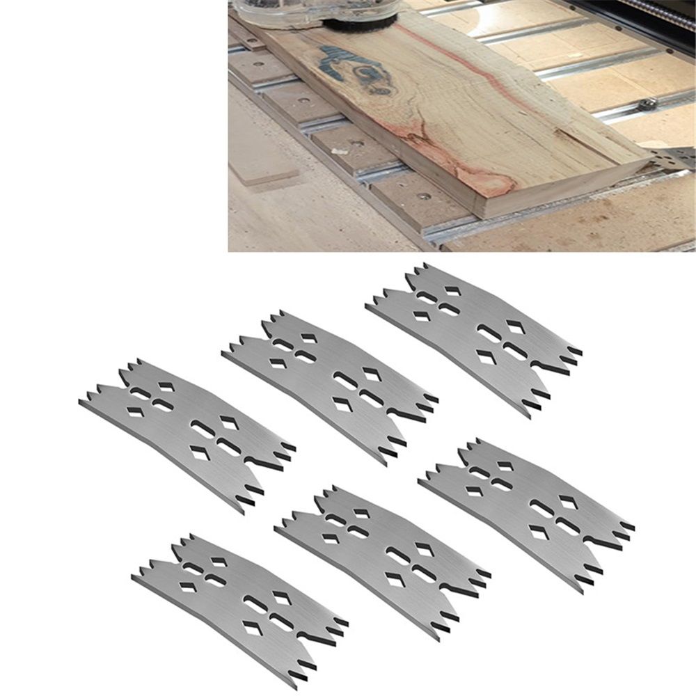 6 PCS Slab Clamping Dogs for Woodworking Tools, Pinch Dogs Router Sled for Flattening Slabs,Bench Dog Hold Down Clamps for CNC and Panel Processing（Not Applicable to T-tracks and T-bolts）