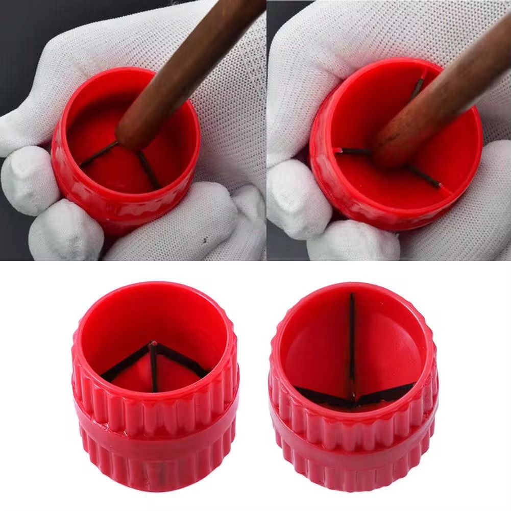 4 Pieces Inner-Outer Pipe Reamer,Acrylic Tubing Chamfer Tool for Copper/Brass/Aluminum Tubes, Deburring Copper Reamer Tubing Chamfer Tool