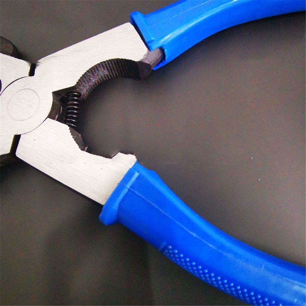 Professional Multi-Functional 8" Anti-Rust Welding Pliers - Reliable and Durable, Non-slip Wire Cutting Pliers for Scraping Spatter Gripping Drawing Wire, Car Accessories (Blue)
