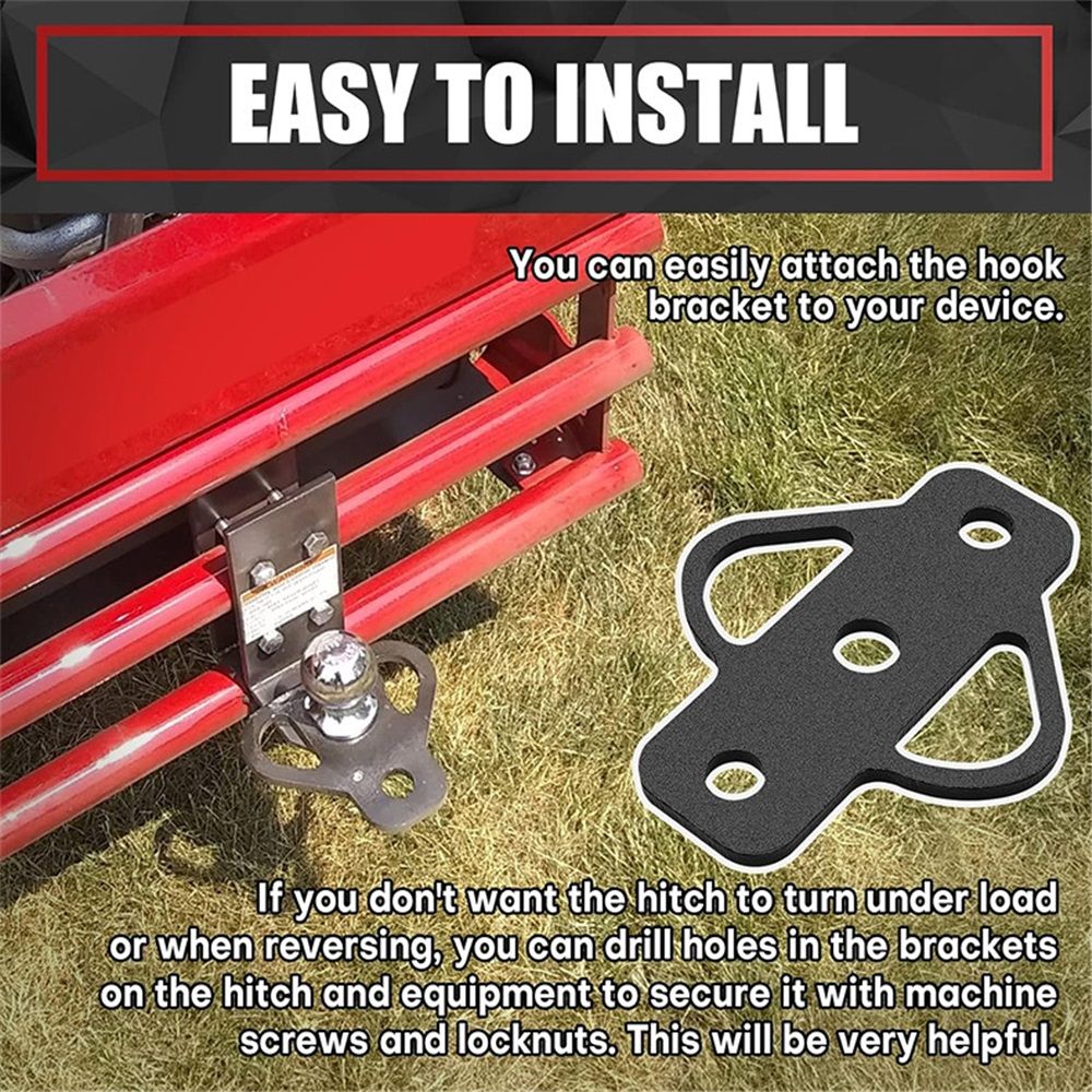 3-Way Trailer Hitch Adapter with Bolt Fit for ATV Lawn Mower Golf Cart Garden Tractor Flat Towing Tow Ball Mount