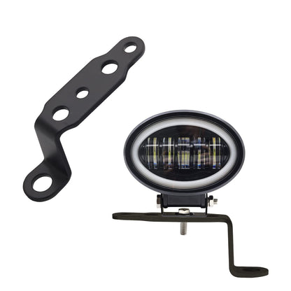 4 pcs Motorcycle Mirror Mounting Bracket Motorcycle Fog Driving Light Support Relocation Holder (Black)