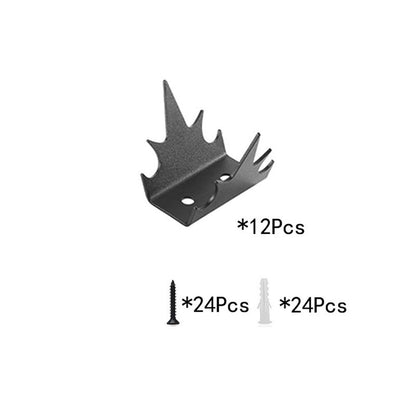 Intruder Deterrent Wall Spikes (12 pc) - Security Fence Spikes, Anti-Climb Hardware, Bird Repellent, Home Security Improvement, Stop Thief, Screw Mount, Wall Decoration