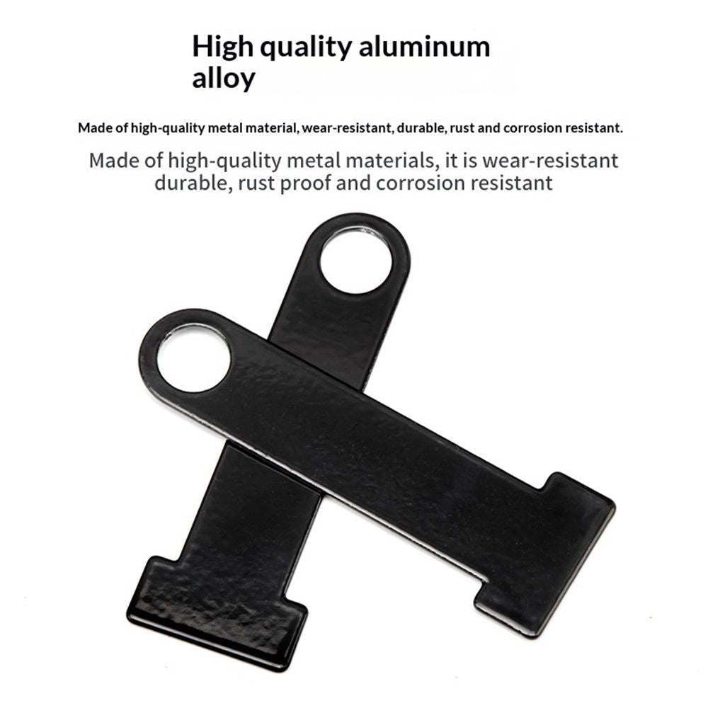 2 pair aluminum alloy Ring Lock, Helmet Strap D Ring Lock aluminum alloy Motorcycle Steel Ring Lock Black