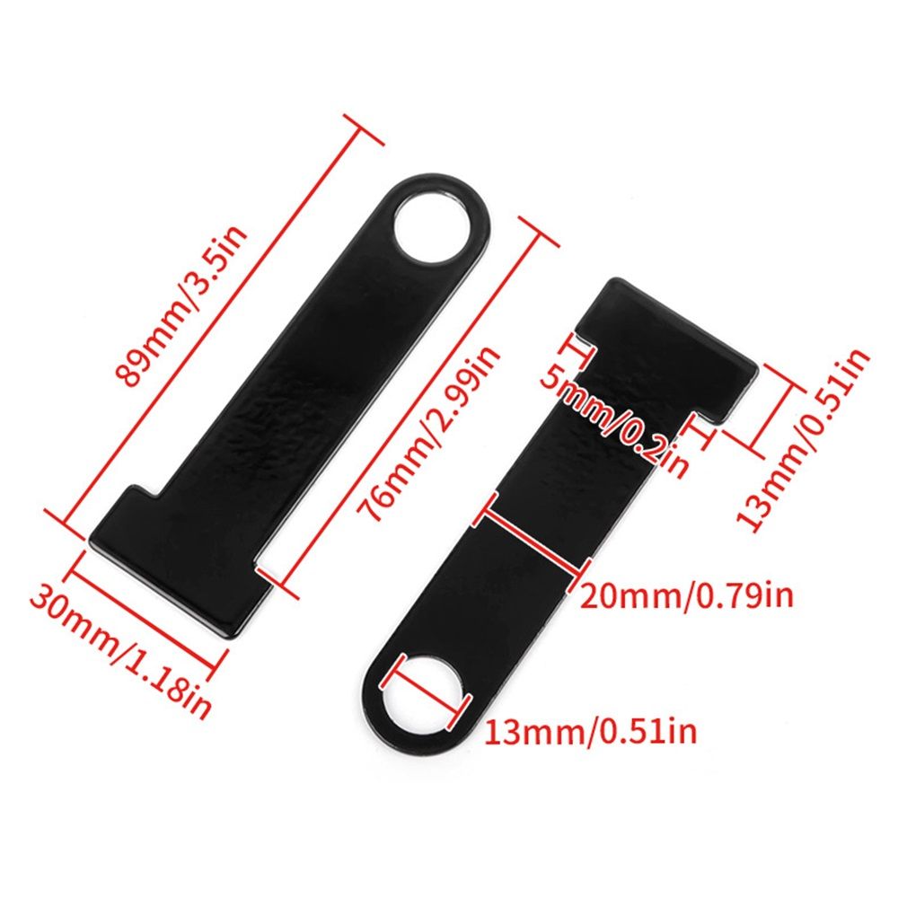 2 pair aluminum alloy Ring Lock, Helmet Strap D Ring Lock aluminum alloy Motorcycle Steel Ring Lock Black