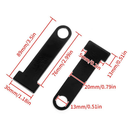2 pair aluminum alloy Ring Lock, Helmet Strap D Ring Lock aluminum alloy Motorcycle Steel Ring Lock Black