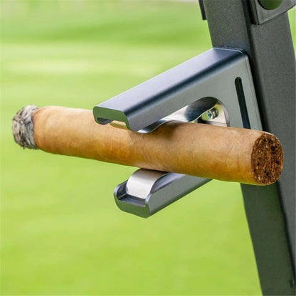 Cigar Holder for Golf Cart,Strong Magnetic Cigar Holder-Ideal Golf Cart Accessory,No Damage Cigar Wrapper,Aluminum Alloy,Loop Strap,Golf Cart Accessories & Gift for Golfers（gray）