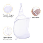 3 pack Mesh Collapsible Small Wall Laundry Baskets，Hanging Laundry Hamper，for Hotel, University Dormitory Use