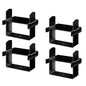 4 Pcs Leaf Spring Clamp Kit Leaf Springs up to 2.5” Wide Lock Spring Together for Vehicles Stabilizing, Repair Clip with Cap Wide Axle Rebound Clamp(Black)