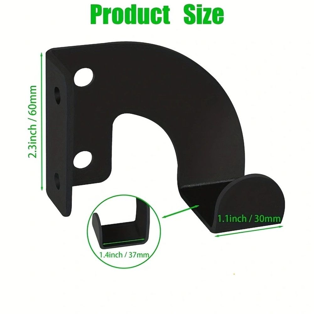 2PCS Chainsaw Hanger, Heavy Duty Chainsaw Wall Mount Holder, Organizer Mounted Chainsaw Rack, Chain Saw Hanger for Garden, Garage, Workshop, Black