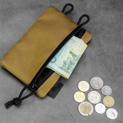 Pouch for Men,  Multitool Pocket Pouch Hold Your Flashlight/Pocket Knife, Pen, Notebook Key accessory kit（khaki）