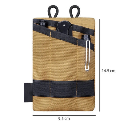 Pouch for Men,  Multitool Pocket Pouch Hold Your Flashlight/Pocket Knife, Pen, Notebook Key accessory kit（khaki）
