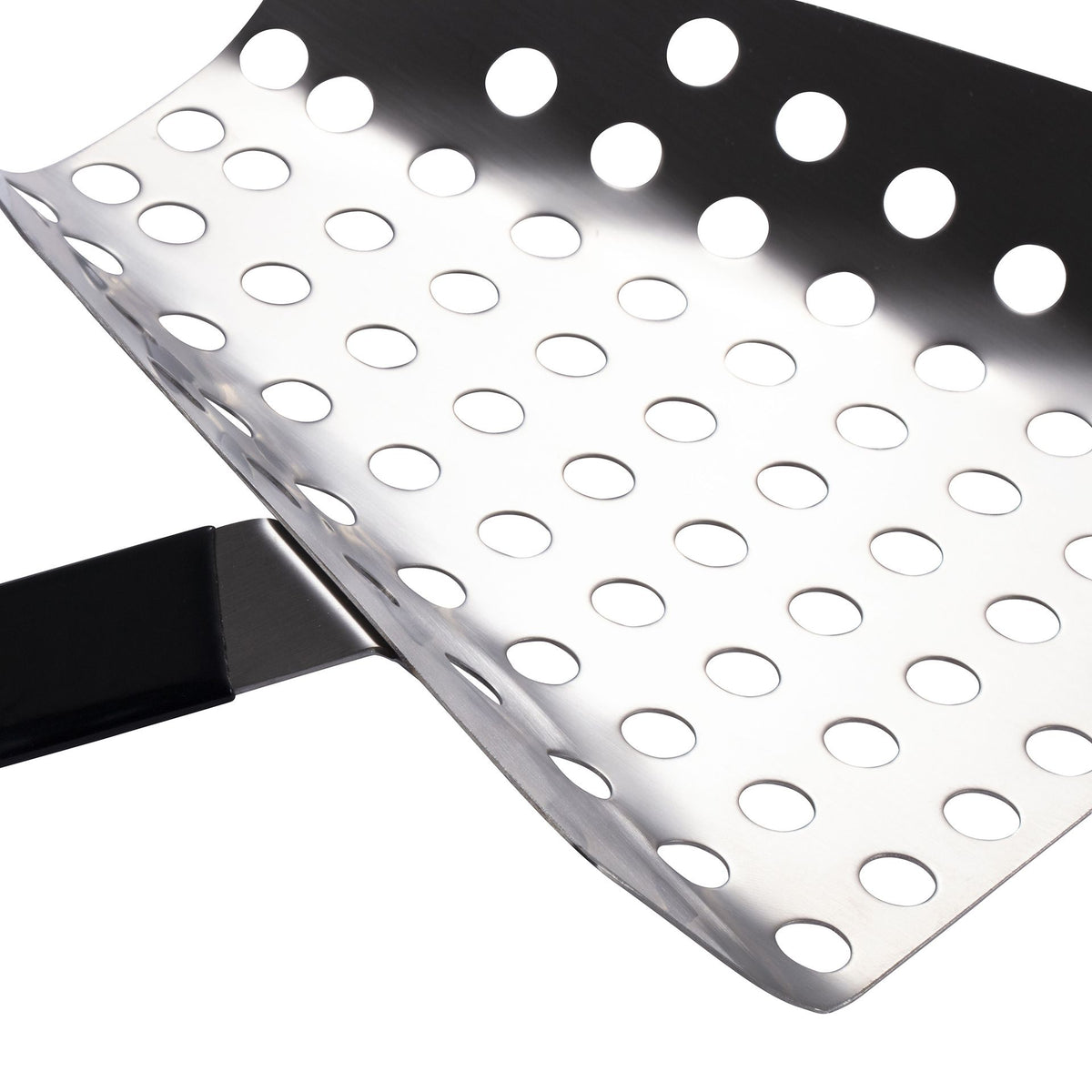 Popcorn Speed Scoop -Stainless Steel Food Grade Filter Spoon with Holes, Removes Unpopped Kernels, Ergonomic Single Handle French Fry Scoop for Kitchen,