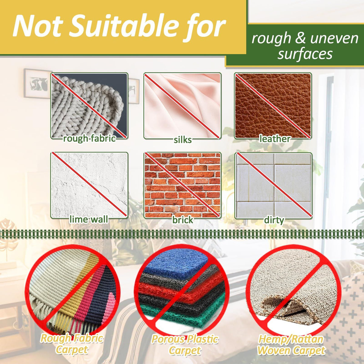11cm(4.3") X 6M(19.7FT) Non Slip Couch Cushion Grips Holders Mattress Pads Strips Keep Mattress Bed Sheet Sofa Couch Cushion
