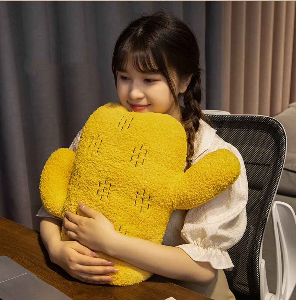 Cute Soft Mushroom Pillow Cactus Pillow Sofa Cushion Plush Home Decoration Pillow cushion (30cmYellow)