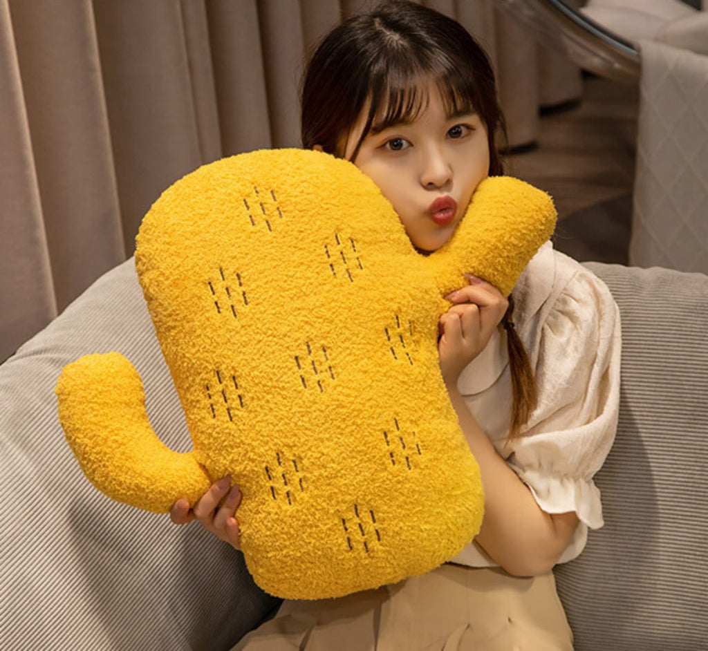 Cute Soft Mushroom Pillow Cactus Pillow Sofa Cushion Plush Home Decoration Pillow cushion (30cmYellow)