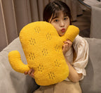 Cute Soft Mushroom Pillow Cactus Pillow Sofa Cushion Plush Home Decoration Pillow cushion (30cmYellow)