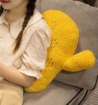 Cute Soft Mushroom Pillow Cactus Pillow Sofa Cushion Plush Home Decoration Pillow cushion (30cmYellow)