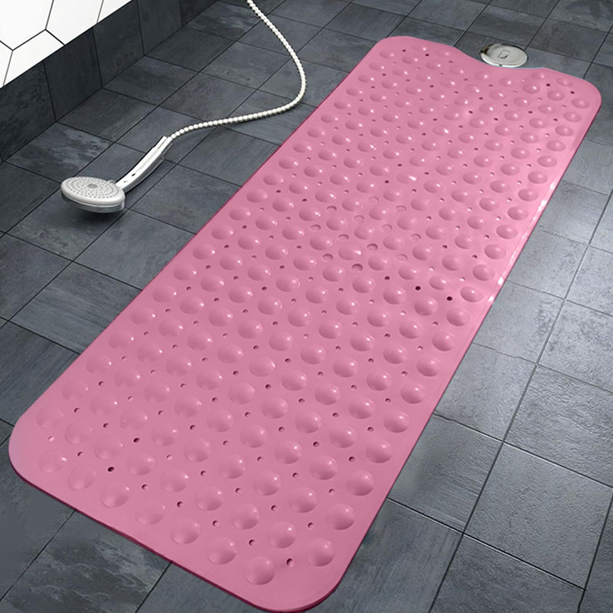 Anti Slip Extra Long Bathtub and Shower mat 39" x 16", Wet Floor Non-Slip for Elderly & Kids Bathroom,Longer Bathtub Mats