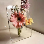 Photo Frame Shaped Clear Acrylic Flower Vase -Picture Frame Vase Flower Arrangement Holder as a Unique Flower Vase for Room Decor