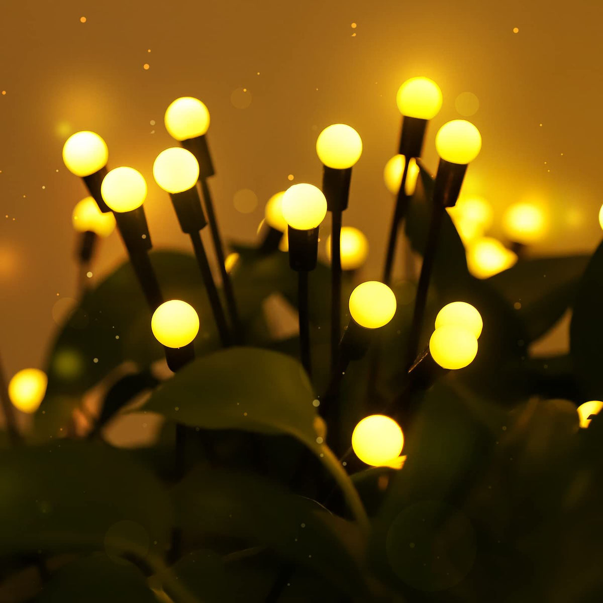 Firefly Garden Lights Solar Outdoor, Solar Firefly Lights Outdoor Waterproof 2 Pack 8 LED Swaying Outdoor Lights Solar Powered