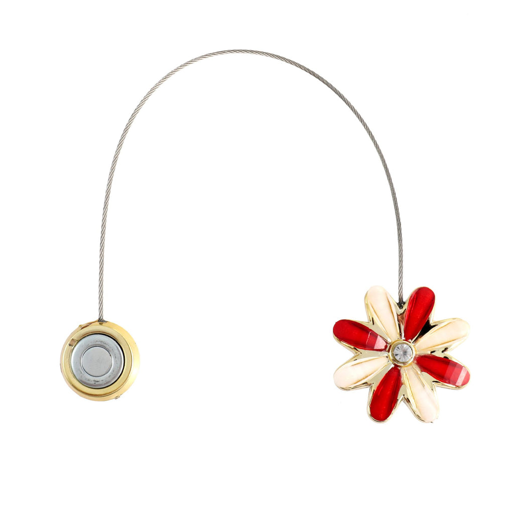 2 Pcs Curtain Tiebacks Flower Curtain Clips Decorative Drapery Holdbacks with Marble Pattern Storage Bag