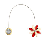 2 Pcs Curtain Tiebacks Flower Curtain Clips Decorative Drapery Holdbacks with Marble Pattern Storage Bag