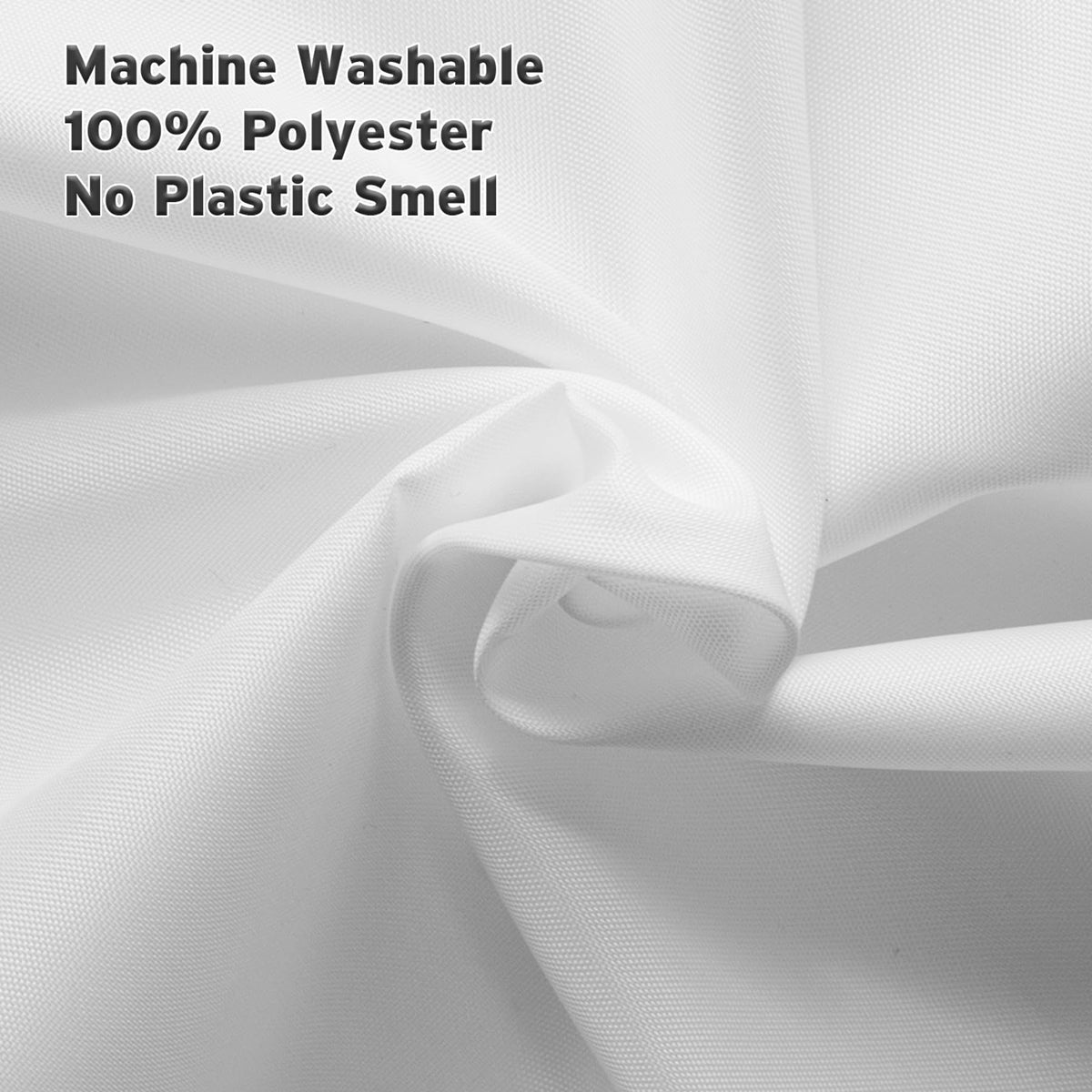 Waterproof Fabric Shower Curtain Liner Washable, Cloth Shower Curtain Liner with Magnets, White shower Liner Soft 70x70Inches