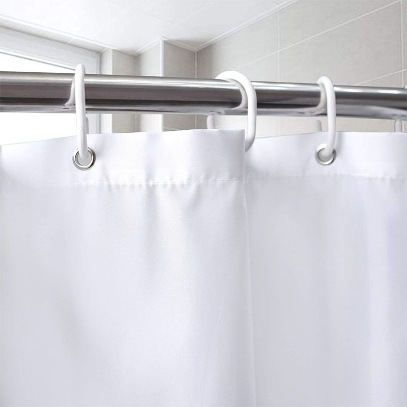 Waterproof Fabric Shower Curtain Liner Washable, Cloth Shower Curtain Liner with Magnets, White shower Liner Soft 70x70Inches