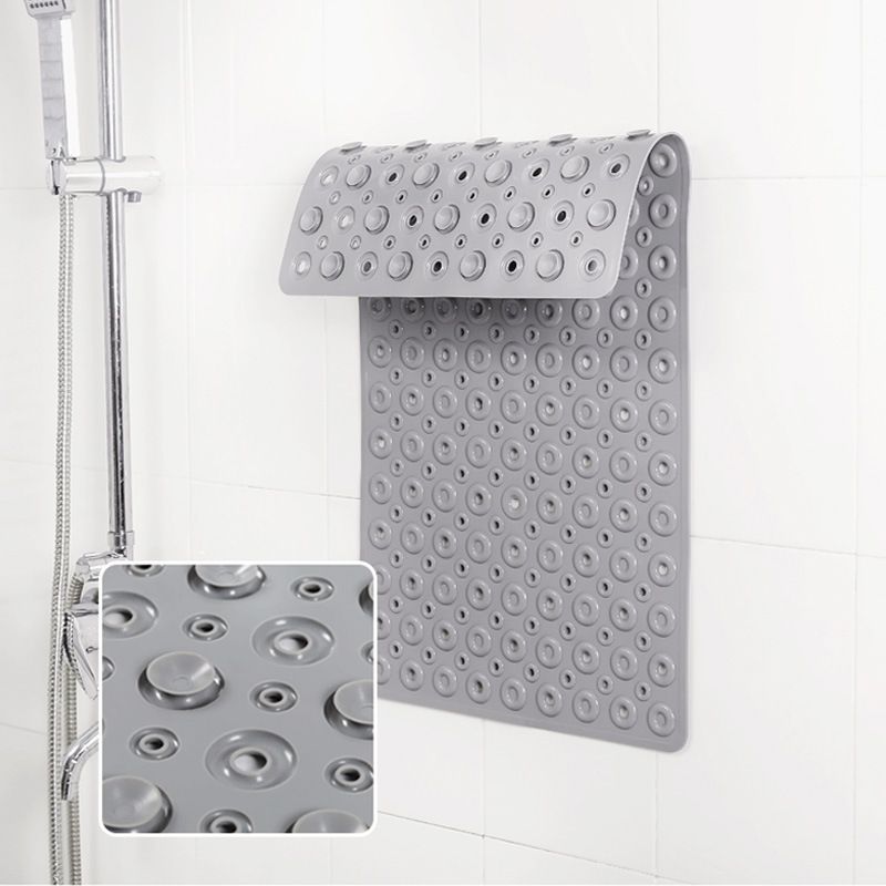 Soft Silicone Bath Mat Non Slip with Suction Cups Tub Mat for Bathroom for Kids Elderly Extra Large Shower matt - Grey