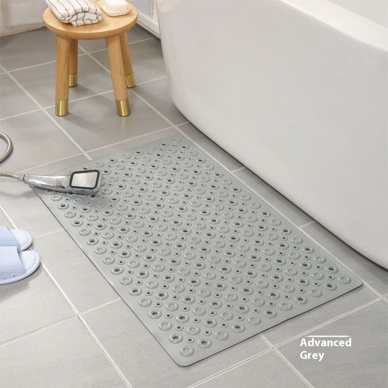 Soft Silicone Bath Mat Non Slip with Suction Cups Tub Mat for Bathroom for Kids Elderly Extra Large Shower matt - Grey