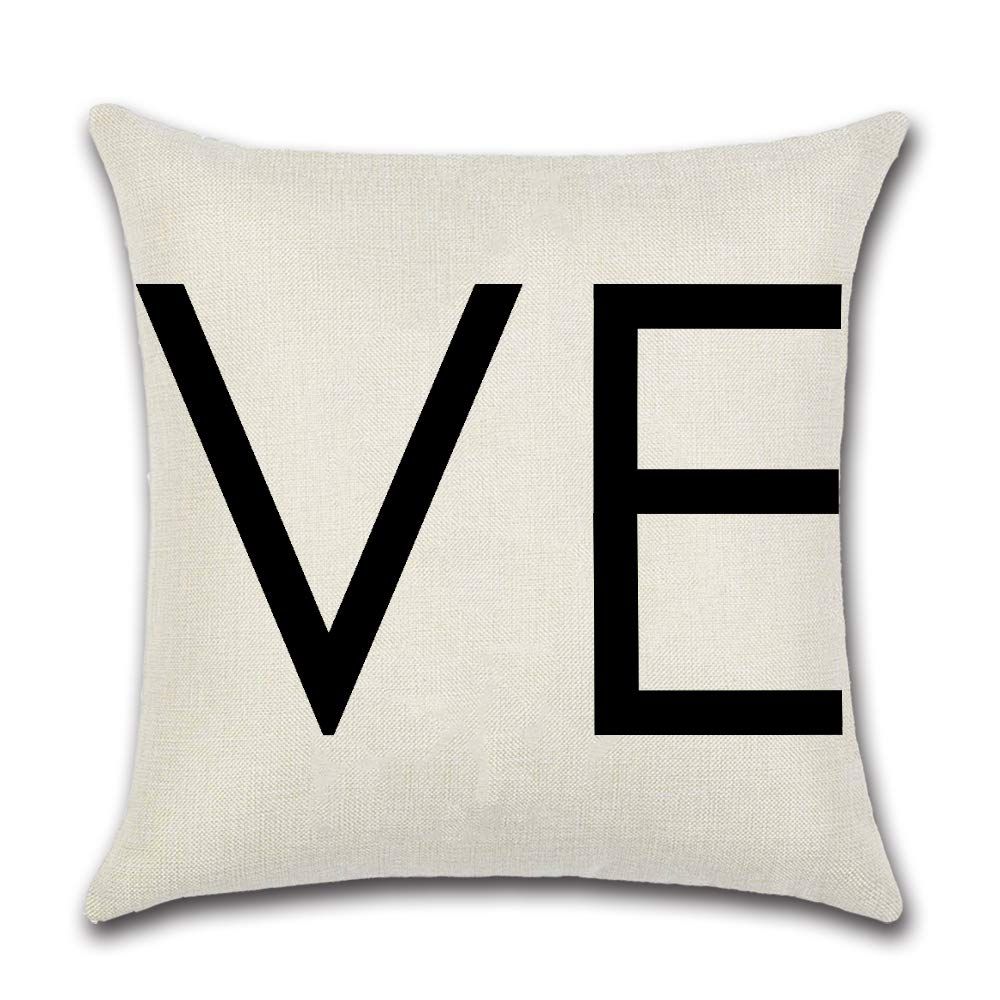 Valentines Day Pillow Covers 18x18 Set of 2 Valentines Day Decor for Home Black and White Love Pillows Decorative Throw