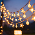 String Lights 20Ft 40 LED Fairy Lights Operated Waterproof Indoor Outdoor Christmas Lights for Bedroom Party Wedding Xmas