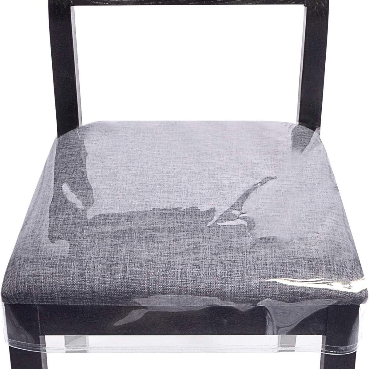 Houseables Plastic Chair Covers, Dining Chairs Fits Clear, Adjustable,Waterproof Protector, Vinyl Cover, Kids Seat Slipcover