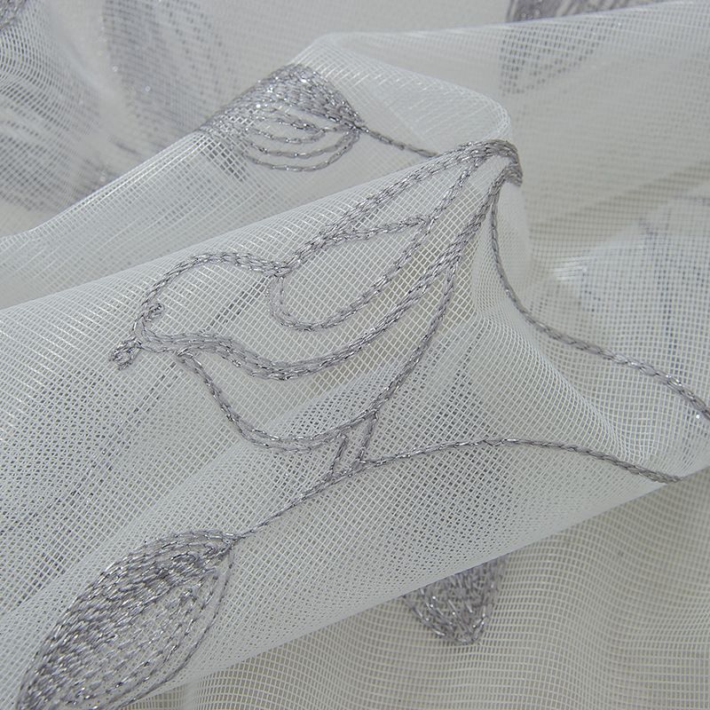 Roman Curtain Window Shades Sheers 60*120cm, Embroidery Balloon Curtains Drapes 1 Panels for Kitchen Room