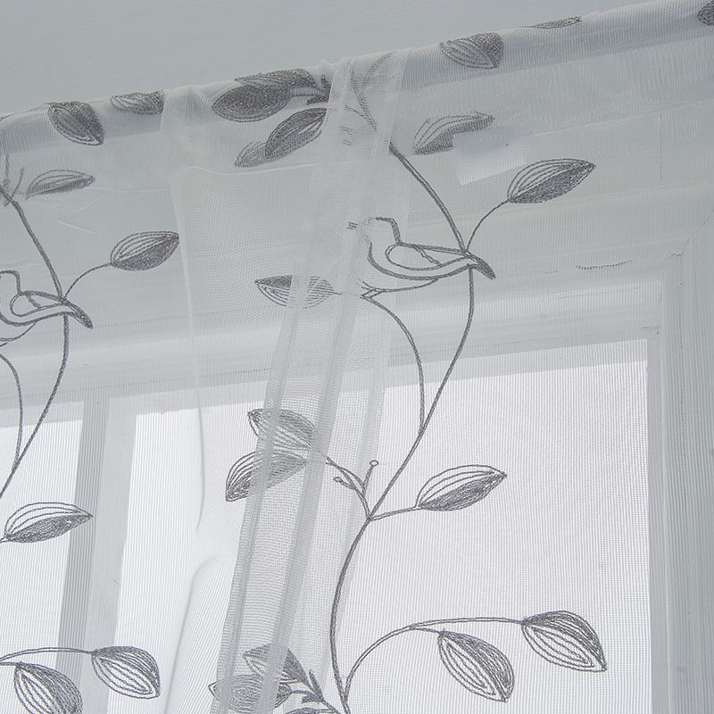 Roman Curtain Window Shades Sheers 60*120cm, Embroidery Balloon Curtains Drapes 1 Panels for Kitchen Room