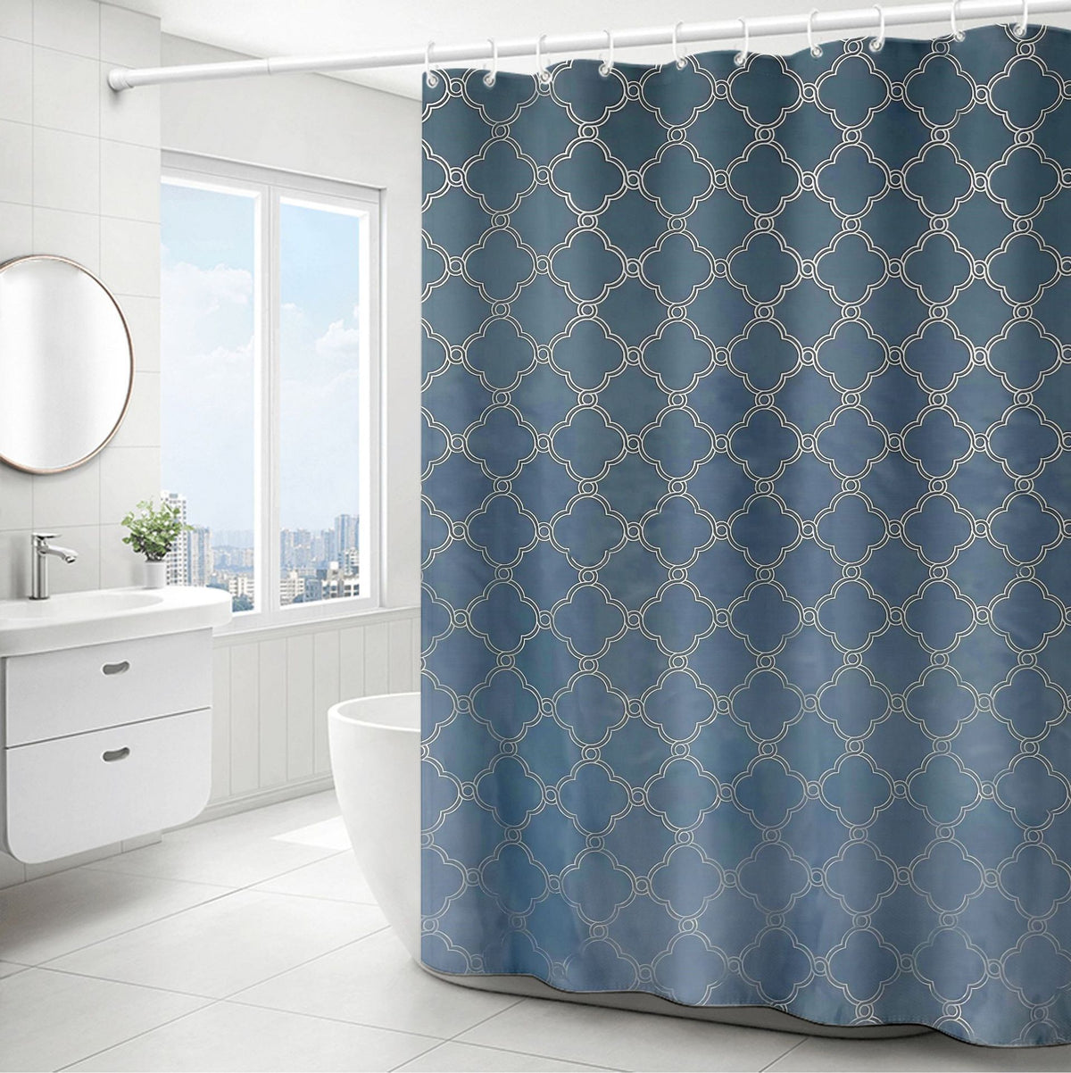 Fabric Canvas Shower Curtain, 80*180CM, Contemporary Geometric Inspired Design
add stylish look to any bathroom