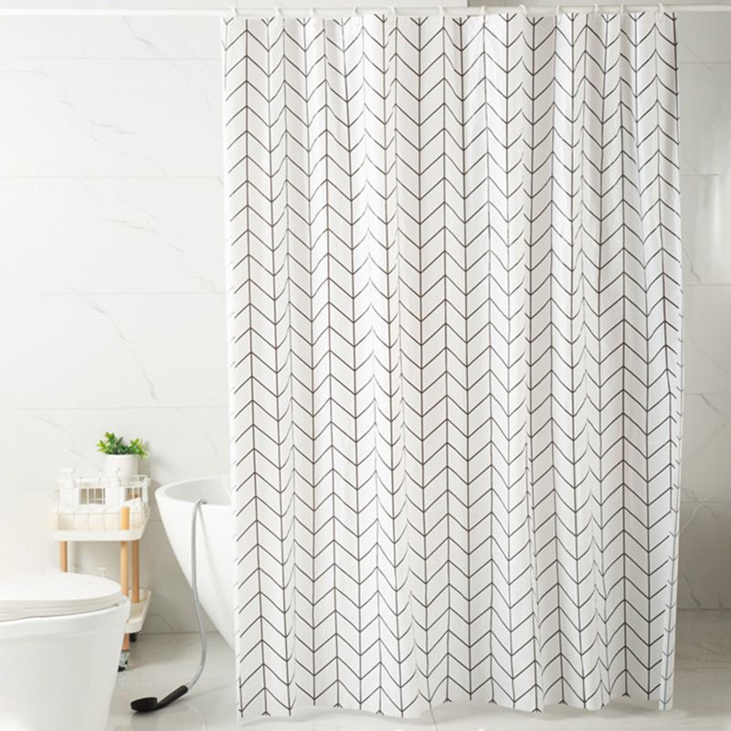 Herringbone Shower Curtain –Water Resistant, Wrinkle Resistant, Machine Washable, Polyester Shower Curtain-Dorm Room 180*180cm