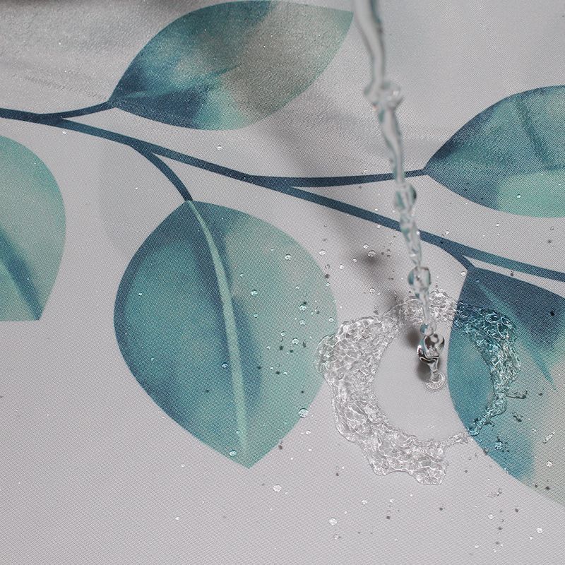 Shower Curtain for Bathroom Floral Watercolor Leaves on The Top Botanical Nature Fabric Bath Curtain Country Plant Cloth
