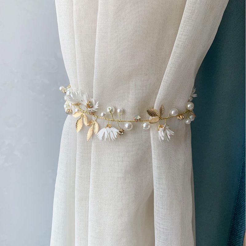 Floral Tie Backs for Curtains Drapes Window Flower Curtain Buckle Strap Fancy Cute Creative Elegant for Home Office Bedroom