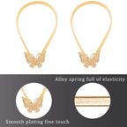 Spring Design Curtain Ties Carving Design Curtain Holdback Curtain Holders for Drapes Backs Thin or Thick Curtain(Gold Butterfly)