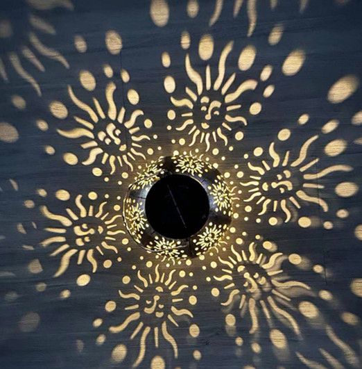 Solar Lantern Decorative Lights Outdoor Solar Lamp Hanging Solar Lights Hollowed Out Light Exterior Solar Powered Lights