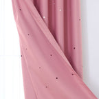 Blackout Curtains for Kids Bedroom, Thermal Insulated Grommet Star Cutout Window Curtain for Living Room, Baby Nursery Curtains