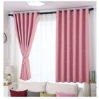 Blackout Curtains for Kids Bedroom, Thermal Insulated Grommet Star Cutout Window Curtain for Living Room, Baby Nursery Curtains